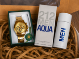 4. Combo Perfume 212 MEN Aqcue + Reloj Daytona