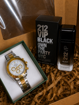 6. Combo Perfume 212 VIP Black + Reloj Daytona