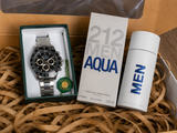 4. Combo Perfume 212 MEN Aqcue + Reloj Daytona