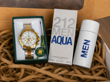 4. Combo Perfume 212 MEN Aqcue + Reloj Daytona